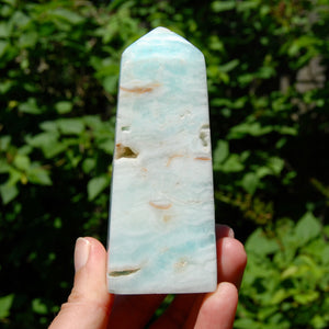 Caribbean Blue Calcite Crystal Tower