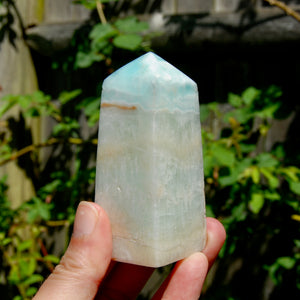 Caribbean Blue Calcite Crystal Tower