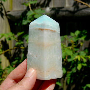 Caribbean Blue Calcite Crystal Tower