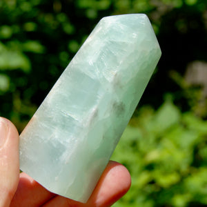 Caribbean Blue Calcite Crystal Tower