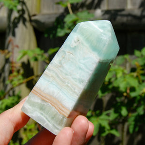 Caribbean Blue Calcite Crystal Tower