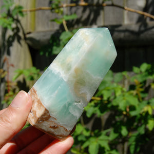 Caribbean Blue Calcite Crystal Tower