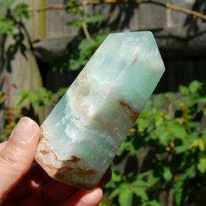 Caribbean Blue Calcite Crystal Tower