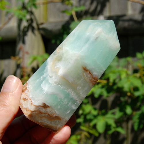 Caribbean Blue Calcite Crystal Tower