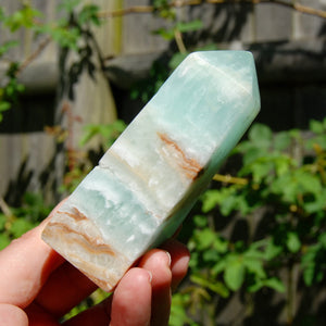 Caribbean Blue Calcite Crystal Tower