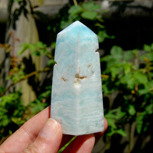 Caribbean Blue Calcite Crystal Tower