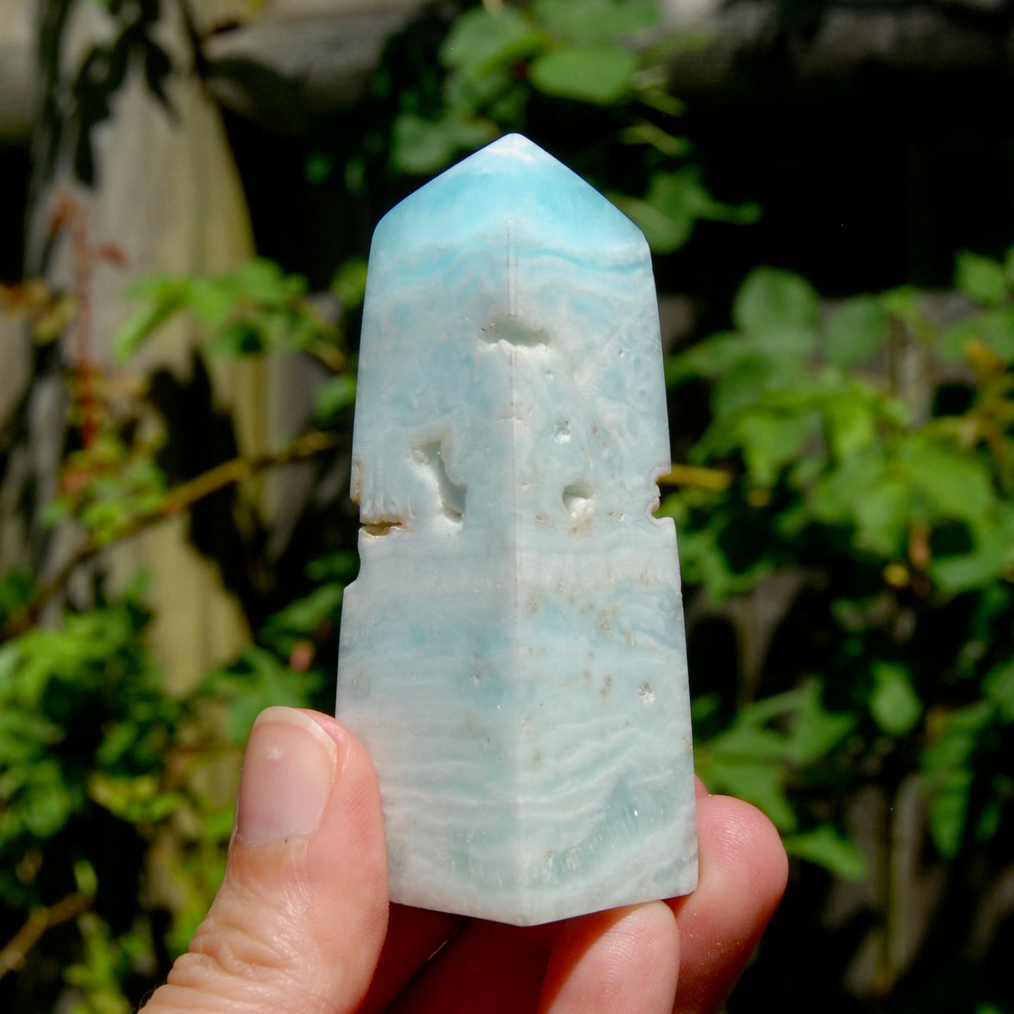 Caribbean Blue Calcite Crystal Tower