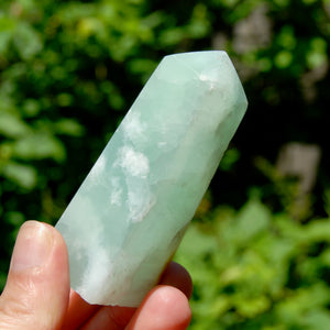 Caribbean Blue Calcite Crystal Tower