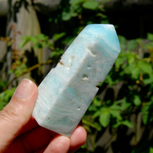 Caribbean Blue Calcite Crystal Tower