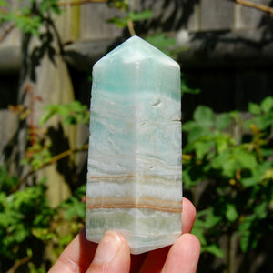 Caribbean Blue Calcite Crystal Tower