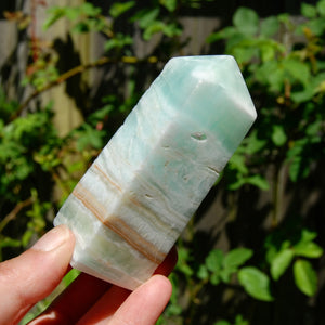 Caribbean Blue Calcite Crystal Tower