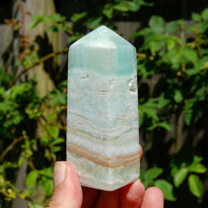 Caribbean Blue Calcite Crystal Tower