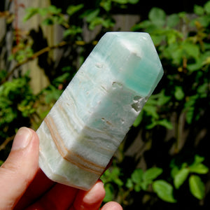 Caribbean Blue Calcite Crystal Tower