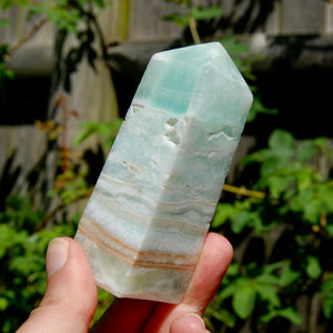 Caribbean Blue Calcite Crystal Tower