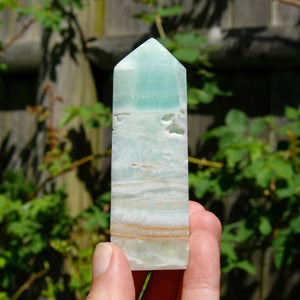 Caribbean Blue Calcite Crystal Tower