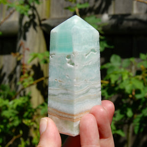 Caribbean Blue Calcite Crystal Tower