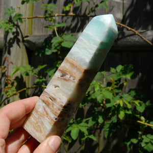 XL Caribbean Blue Calcite Crystal Tower