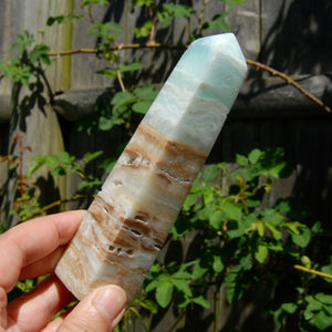 XL Caribbean Blue Calcite Crystal Tower