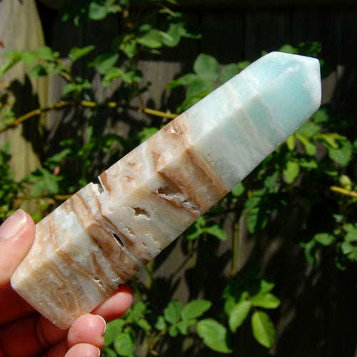 XL Caribbean Blue Calcite Crystal Tower