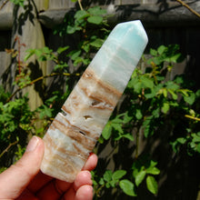 Load image into Gallery viewer, XL Caribbean Blue Calcite Crystal Tower
