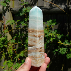 XL Caribbean Blue Calcite Crystal Tower