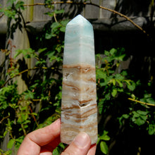 Load image into Gallery viewer, XL Caribbean Blue Calcite Crystal Tower
