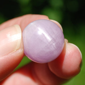 Kunzite Crystal Sphere, Gemmy Chatoyant Pink Kunzite