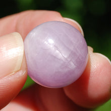 Load image into Gallery viewer, Kunzite Crystal Sphere, Gemmy Chatoyant Pink Kunzite
