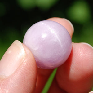 Kunzite Crystal Sphere, Gemmy Chatoyant Pink Kunzite