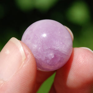 Kunzite Crystal Sphere, Gemmy Chatoyant Pink Kunzite