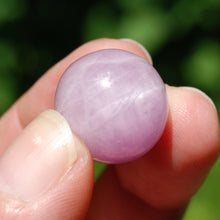 Load image into Gallery viewer, Kunzite Crystal Sphere, Gemmy Chatoyant Pink Kunzite
