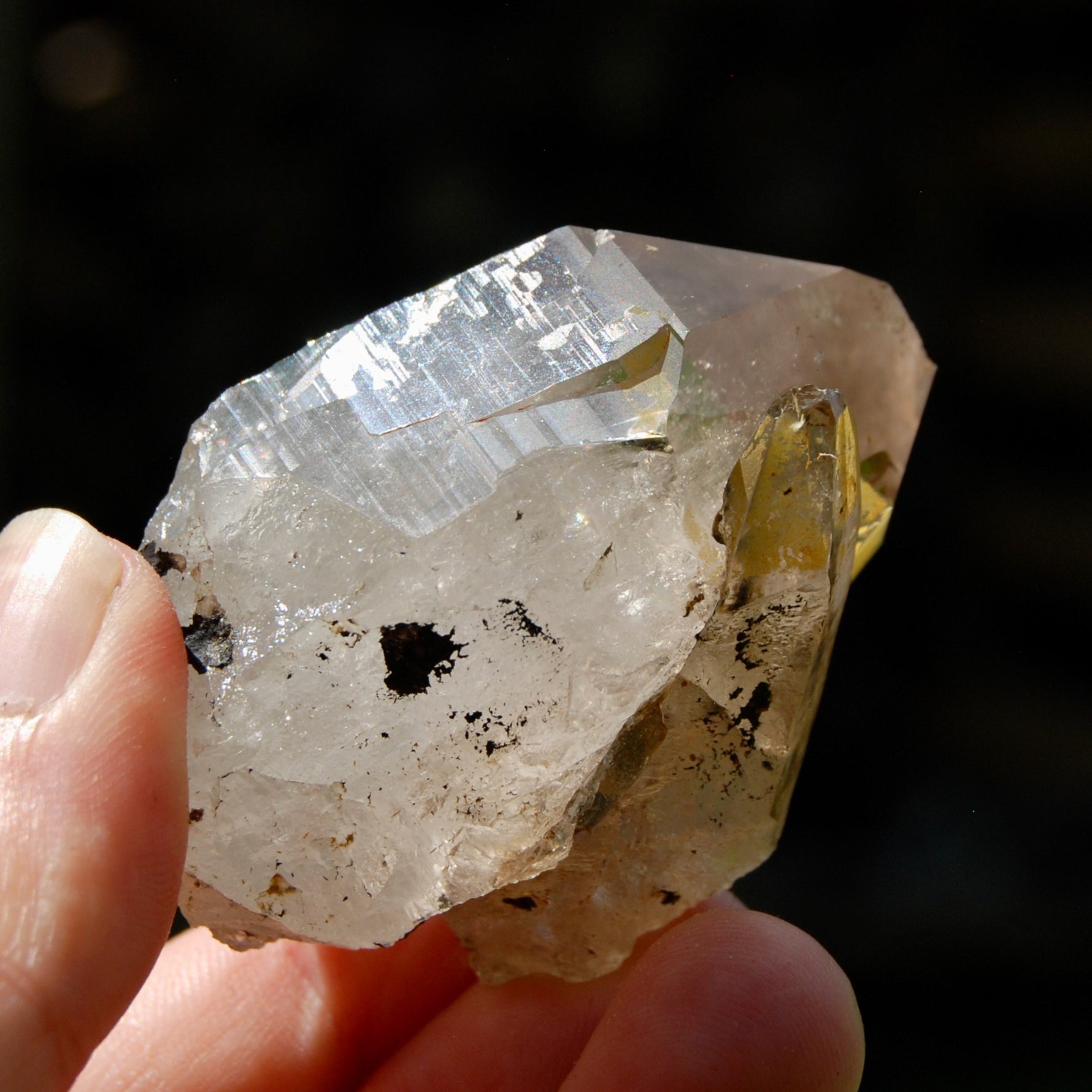 Tantric Twin Smoky Quartz Crystal Cathedral, Akashic Lines, Malawi