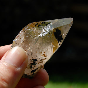 Raw Smoky Quartz Crystal Point, Akashic Lines, Malawi