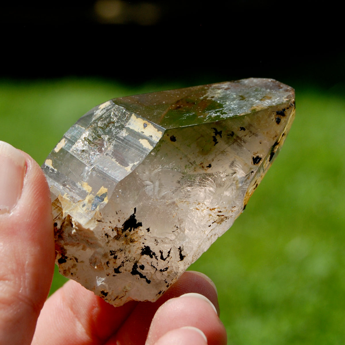 Rainbow Filled Smoky Quartz Crystal Cathedral, Akashic Lines, Malawi