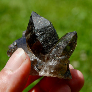 ET Tantric Twin Smoky Quartz Crystal Stabrary Cluster