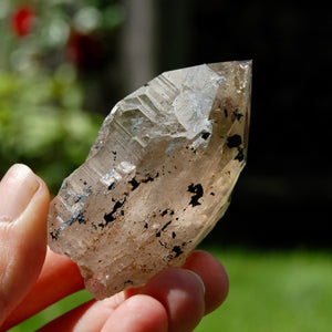 Rainbow Filled Smoky Quartz Crystal Cathedral Point, Akashic Lines, Malawi