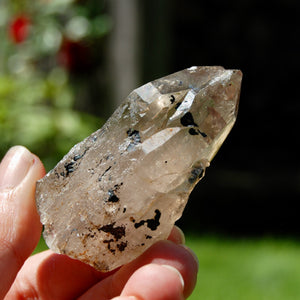 Rainbow Filled Smoky Quartz Crystal Cathedral Point, Akashic Lines, Malawi