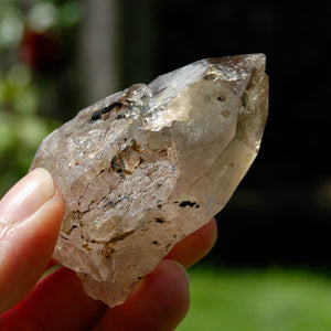 Rainbow Filled Smoky Quartz Crystal Cathedral Point, Akashic Lines, Malawi