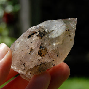 2.6in 83g Rainbow Filled Smoky Quartz Crystal Cathedral Point, Akashic Lines, Malawi msq3