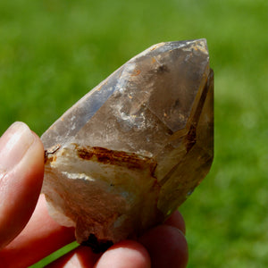 Rainbow Filled Tantric Twin Smoky Quartz Crystal Stabrary, Akashic Lines, Malawi