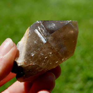 Rainbow Filled Tantric Twin Smoky Quartz Crystal Stabrary, Akashic Lines, Malawi