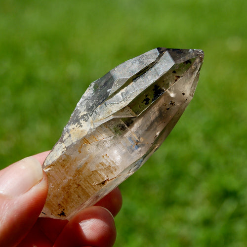 Intricate Tantric Twin Smoky Quartz Crystal Cathedral, Akashic Lines, Malawi
