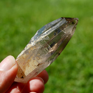 Intricate Tantric Twin Smoky Quartz Crystal Cathedral, Akashic Lines, Malawi