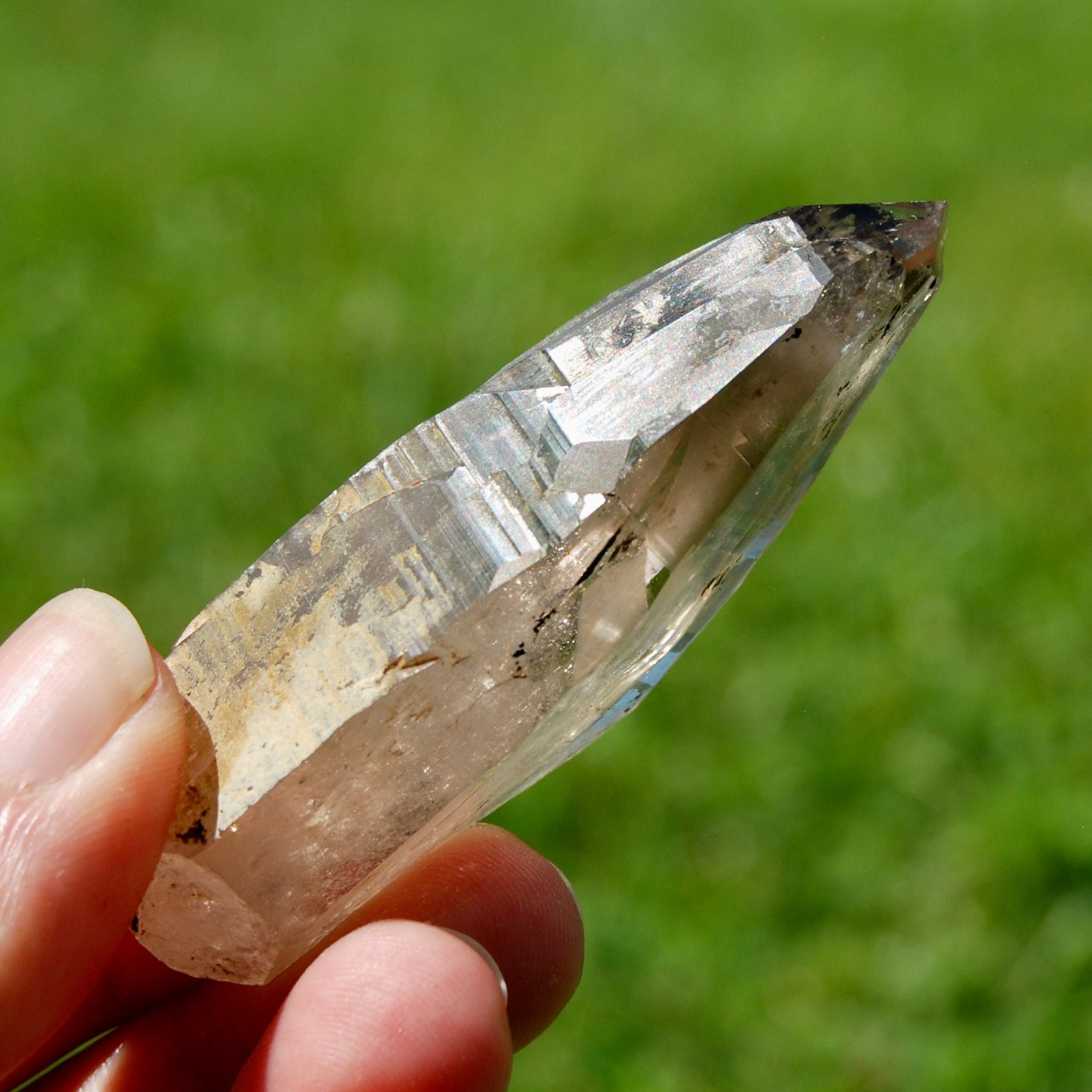 Intricate Tantric Twin Smoky Quartz Crystal Cathedral, Akashic Lines, Malawi