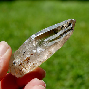 Intricate Tantric Twin Smoky Quartz Crystal Cathedral, Akashic Lines, Malawi