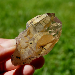 Tantric Triplet Twin Smoky Quartz Crystal Cathedral Starbrary, Akashic Lines, Malawi