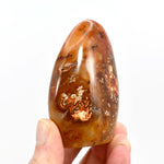 Orbicular Carnelian Agate Crystal Freeform Tower
