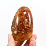 Orbicular Carnelian Agate Crystal Freeform Tower
