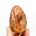Orbicular Carnelian Agate Crystal Freeform Tower