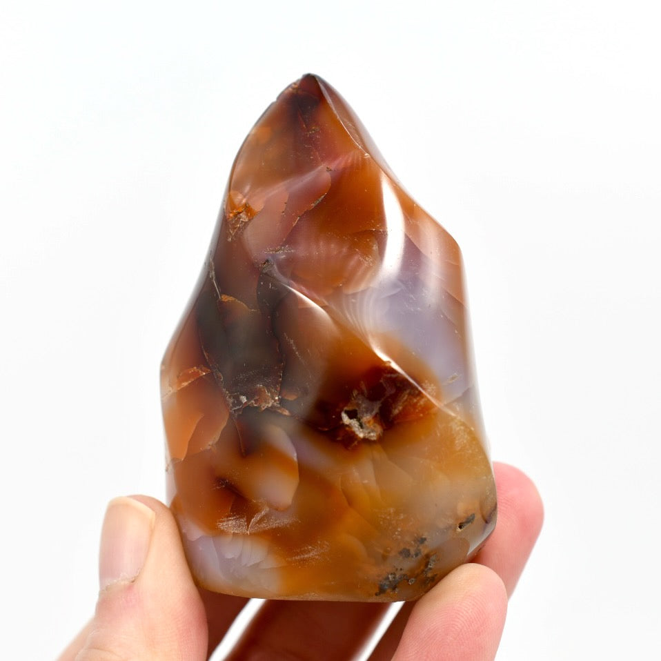 Carnelian Agate Crystal Flame Tower